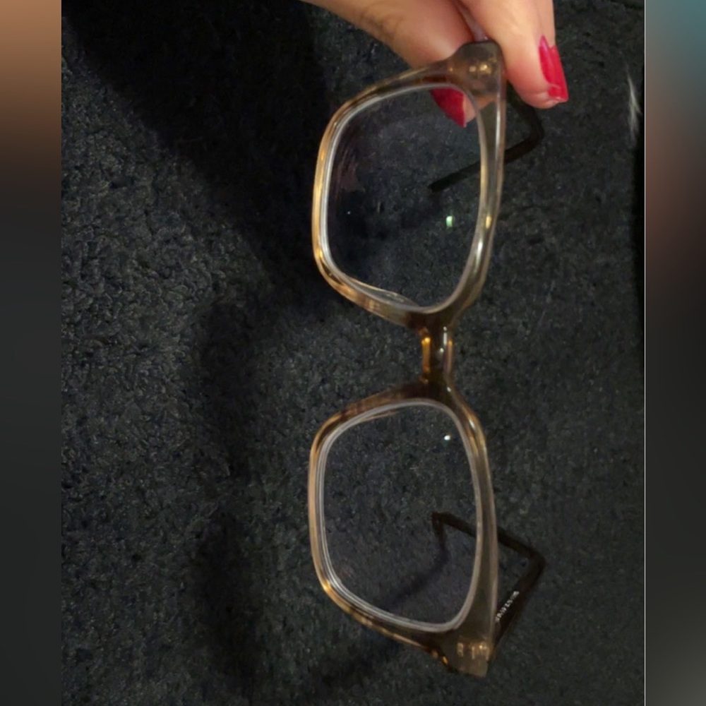 Hughes in chestnut crystal frames